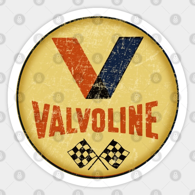 Valvoline Oil - Round Sticker by Midcenturydave